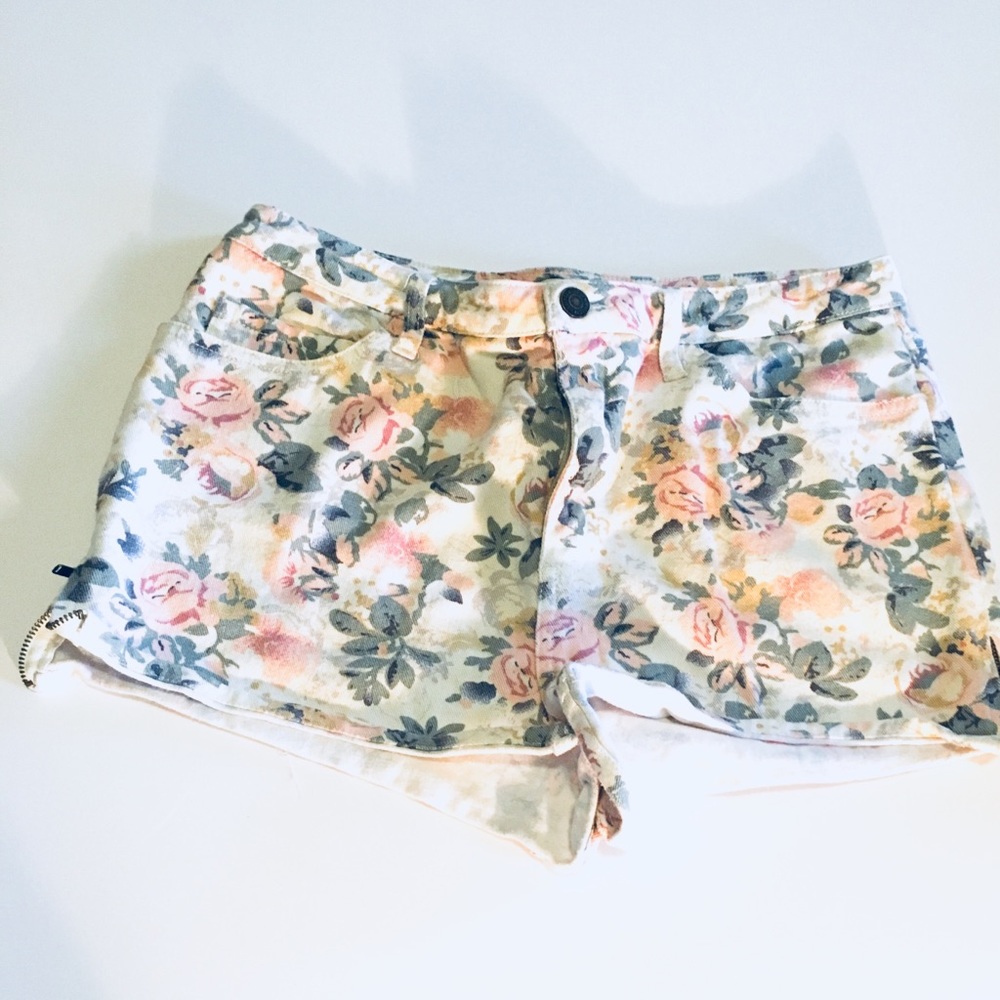 Floral Jean Shorts